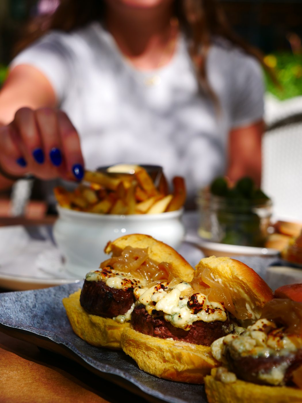 François Frankie — blue cheese burger